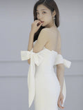 Simplicity Light Wedding Dress 2026 New Bride Wedding White Dress Fishtail Thin Tug Tail Simple Travel Yarn HZ0517