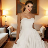 Light Wedding Dress White Bra Tug Bridal Wedding Dress Simple Dress HZ0517