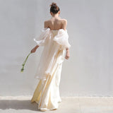 French Brao Light Wedding Dress 2026 Spring New Mori Linden Welcome Fishtail Thin Dress HZ0517