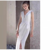 French Hepburn Light Luxury Wedding Bride Go Out Yarn Simple Temperament To Welcome The Famous Banquet Dinner HZ0517
