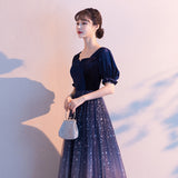 Evening Dress Women 2026 New Starry Temperament Fairy Banquet Dress Grand Choir Host Performance Suit HZ0517