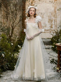 French Light Wedding Dress Morning Dress Beautiful Super Fairy Princess High-End Luxury Small Bride Go Out Yarn Evening Dress HZ0517