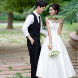 Studio Theme Retro Red Wall Light Wedding Dress Sen Outdoor Couple Photography Sling Long Trip To Take Pictures Of Flower Dress HZ0517