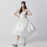 French-Style Linden Light Wedding Dress 2026 New Sensian Simple Braping Bride Engagement Certificate Welcome Yarn Travel Dress HZ0517
