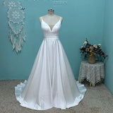 Slinged Ribbon Denoodle Wedding Dress 2026 Spring New Tiktok Simple Wedding Dress HZ0517