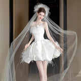 French-Style Densat Light Wedding Dress 2026 New High-End Feeling Small Adult Birthday Party Dress Dress HZ0517