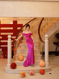 New Chinese Morning Dress Wedding Toast Dress Wedding Dress Luxury Rose Red Shoulder Dress HZ0517
