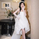 Brased Light Wedding Dress 2026 Spring New Certificate Fairy Princess Skirt Exterior Yarn Welcome Small Wedding Dress HZ0517