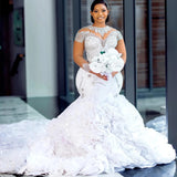 Lace Tail Wedding Dress 2026 African New Bride Wedding Wedding Dress Dress Dress HZ0517