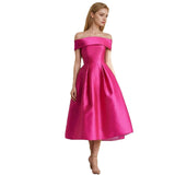 Evening Dress Rose Red Shoulder 2026 New Set Of Life Dress Birthday Temperament Dress HZ0517