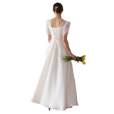 French Light Wedding Dress 2026 New Dens, Simple White Welcome Trip Outdoor Yarn Physical Store HZ0517