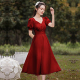 White Certificate Registration Small White Dress French Fastine Engagement Daily Can Wear Small Dress Dress Dress HZ0517