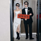 Korean-Style Braed Light Wedding Dress With A Fishtail Sexy Niche Card Small White Dress Studio Travel Shoots Out Of The Yarn Small HZ0517