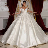 New Long-Sleeved Heavy Industry Luxury Bridal Wedding Dress Long Tail Main Wedding Dress High-End Slim Slimming Dress Dress HZ0517