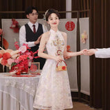 Toasting New Chinese Style 2026 New Bridal Wedding Dress Small Long Dress Fashion Dress HZ0517