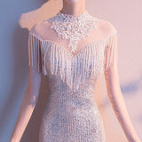 Banquet Evening Dress Dress Women 2026 New Temperament Selbs Aerronze Venue Queen's Annual Meeting Host Long Fishtail Dress HZ0517