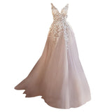 French Style V-Neck Light Wedding Dress 2026 New Shawl Bride In The Wedding Dress To Shoot The Outside Scene Fairy Body HZ0517