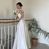 French Light Wedding Dress 2026 New Winter Fasting Slings Thin Bride Go Out Yarn Temperament Travel Dress HZ0517