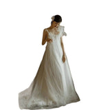 Light Wedding Dress New Sweet Engagement Dress Dress To Take Pictures Small French High-Grade Sling Dress Niche Morning Dress HZ0517