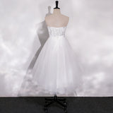 2026 New Bra Pong Pong Certificate Registration Small White Dress Korean Bridal Light Wedding Street Pat Daily Wear Dress HZ0517