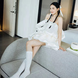Engagement Dress Dress 2026 Spring New Certificate Registration Birthday Party Bride Back Door To Wipe The Morning Robe HZ0517
